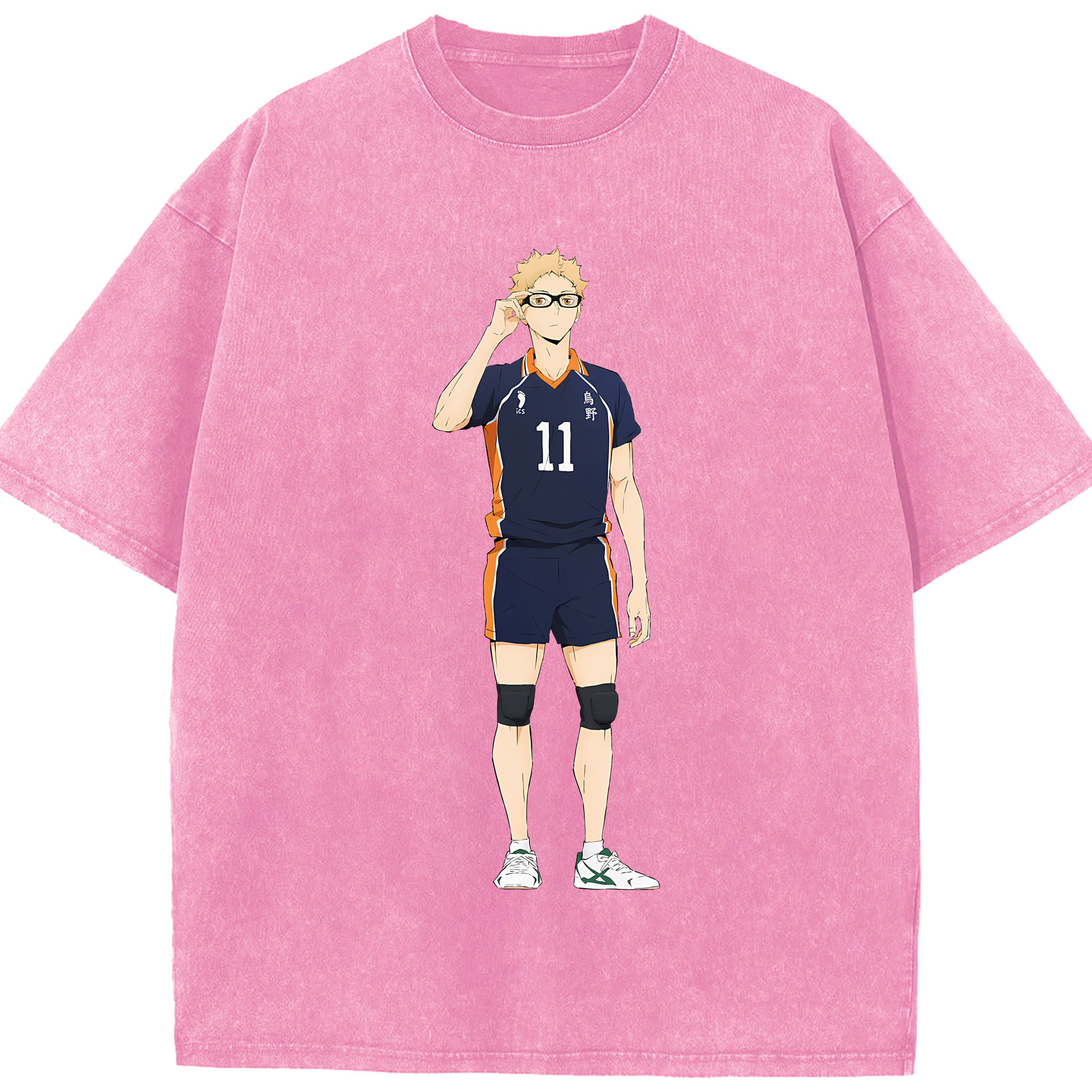 （画像用） ハイキュー!! Haikyu!! 綿100% ヴィンテージ風 半袖Tシャツ（フロントプリント）